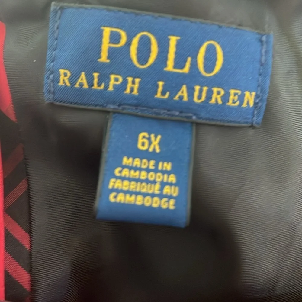 Ralph Lauren Girls Red and Black Plaid Dress 6x